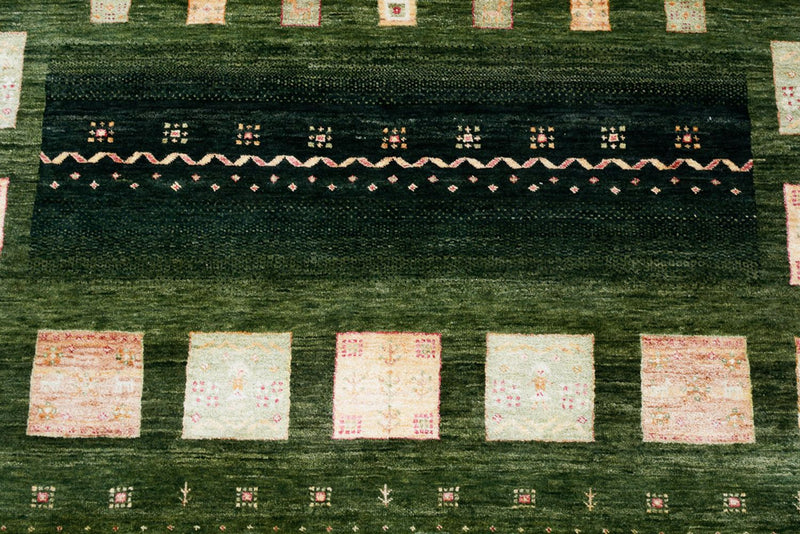 Gabbeh Tapijt - Loribaft Indus - 245 x 178 cm - groen