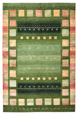 Gabbeh Tapijt - Loribaft Indus - 308 x 205 cm - groen