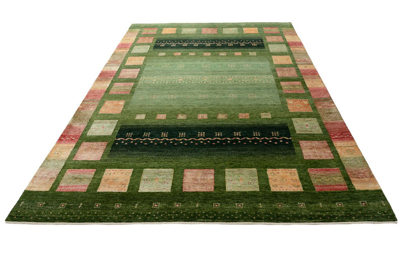 Gabbeh Tapijt - Loribaft Indus - 308 x 205 cm - groen