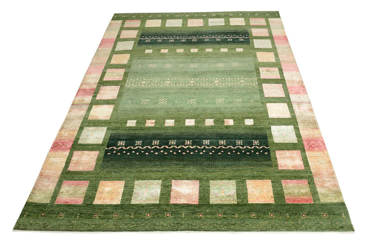 Gabbeh Tapijt - Loribaft Indus - 308 x 205 cm - groen