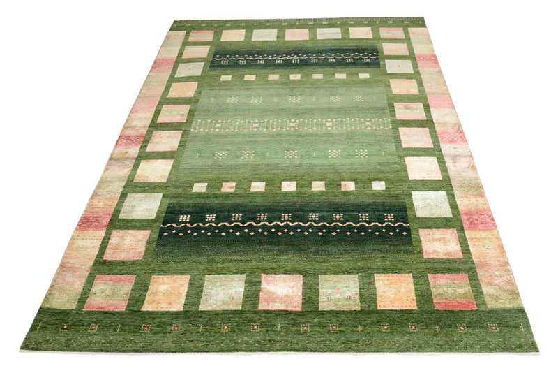 Gabbeh Tapijt - Loribaft Indus - 308 x 205 cm - groen