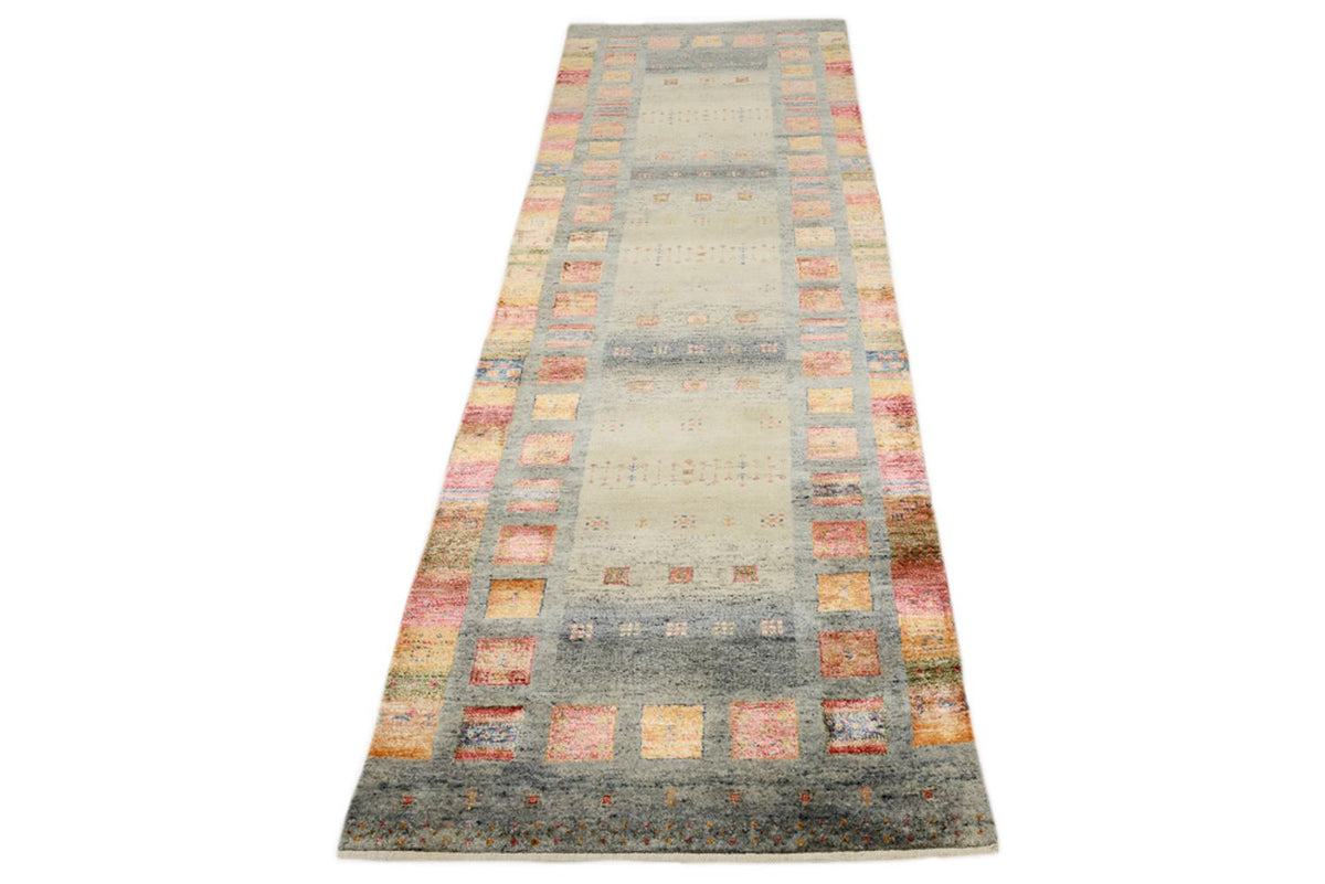 Loper Gabbeh Tapijt - Loribaft Indus - 295 x 82 cm - veelkleurig