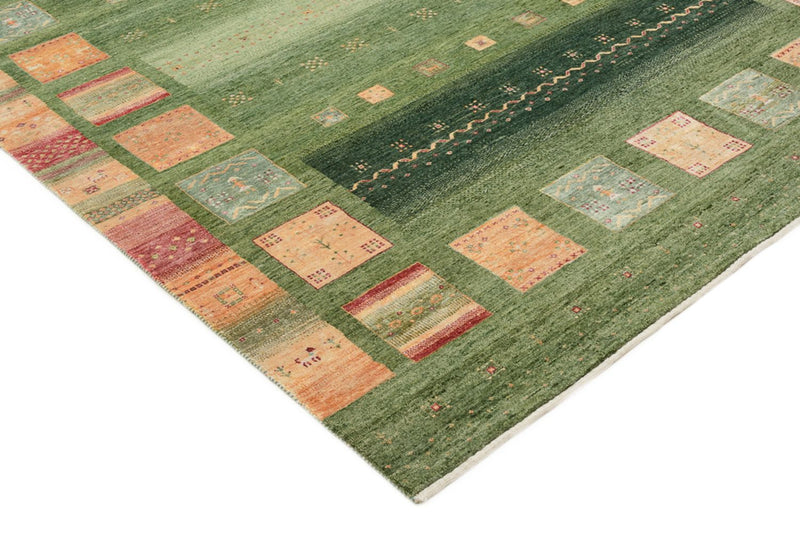 Gabbeh Tapijt - Loribaft Indus - 259 x 208 cm - groen