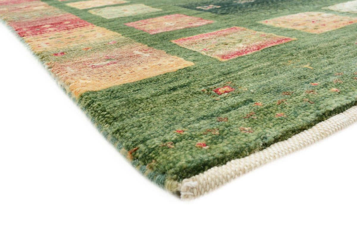 Loper Gabbeh Tapijt - Loribaft Indus - 296 x 82 cm - groen