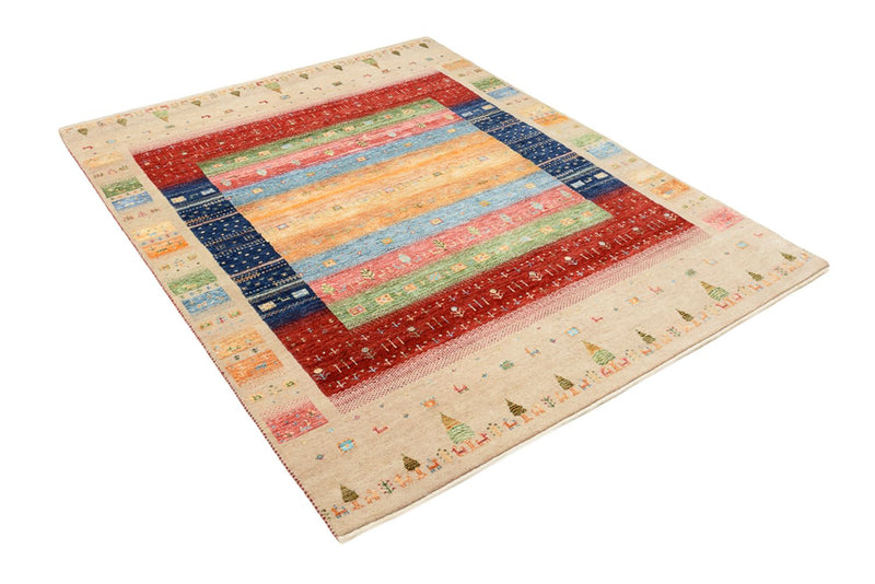 Gabbeh Tapijt - Loribaft Indus - 198 x 154 cm - veelkleurig