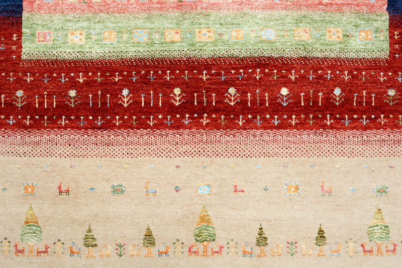 Gabbeh Tapijt - Loribaft Indus - 198 x 154 cm - veelkleurig