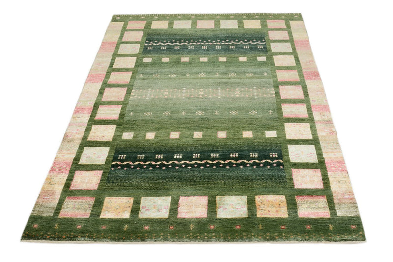 Gabbeh Tapijt - Loribaft Indus - 183 x 127 cm - groen