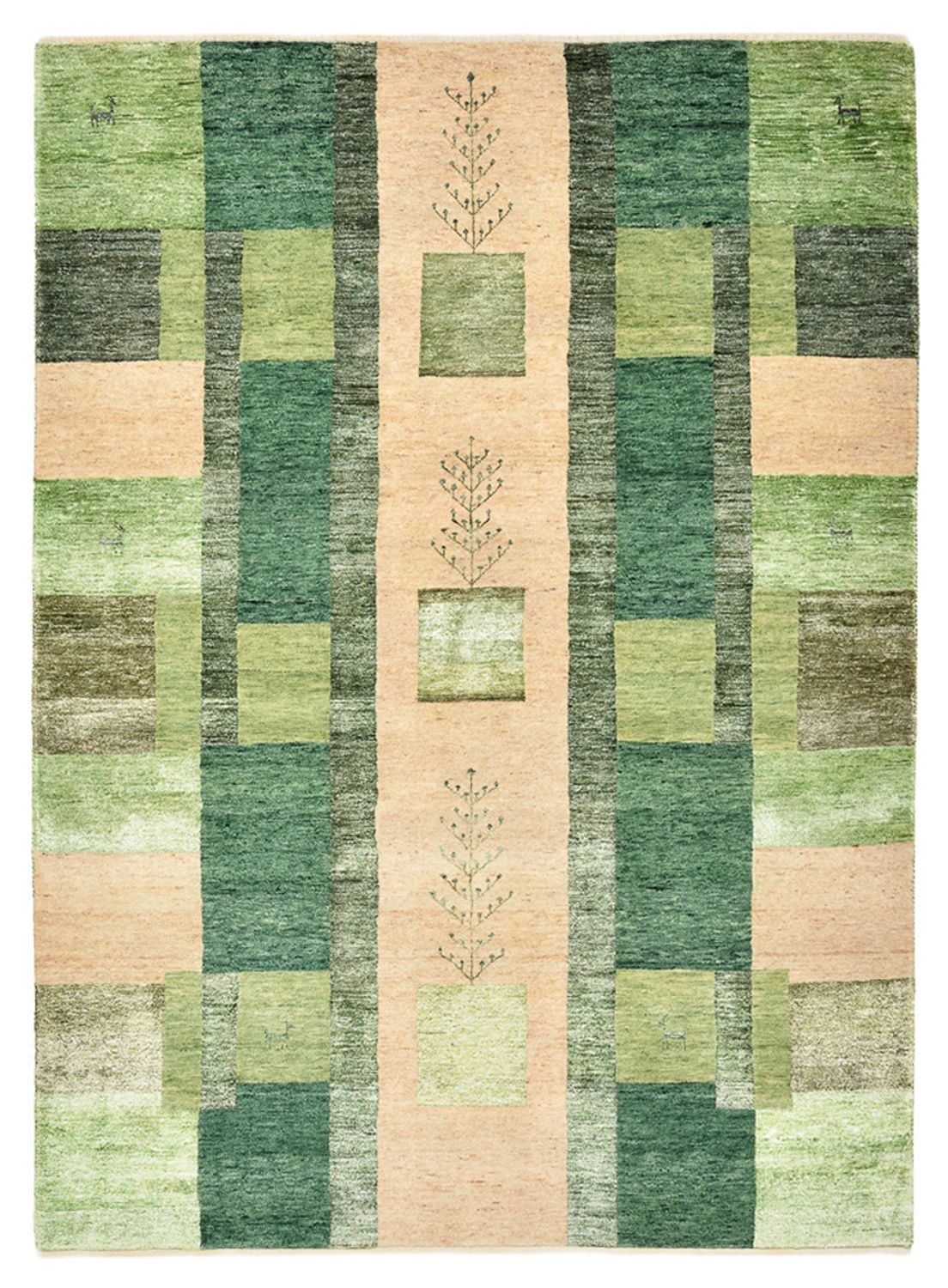 Gabbeh Tapijt - Loribaft Indus - 204 x 150 cm - groen