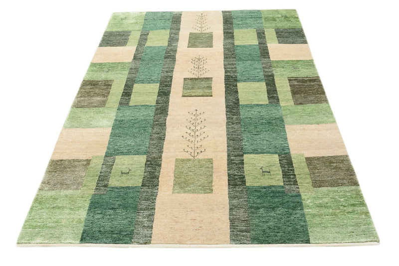 Gabbeh Tapijt - Loribaft Indus - 204 x 150 cm - groen