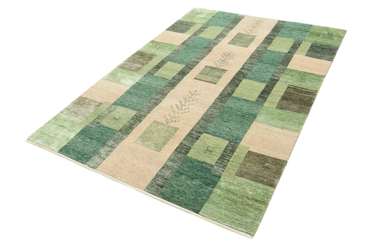 Gabbeh Tapijt - Loribaft Indus - 204 x 150 cm - groen