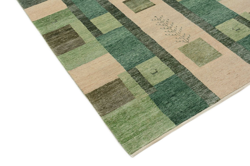 Gabbeh Tapijt - Loribaft Indus - 204 x 150 cm - groen