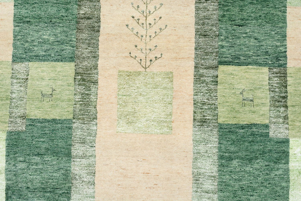 Gabbeh Tapijt - Loribaft Indus - 204 x 150 cm - groen