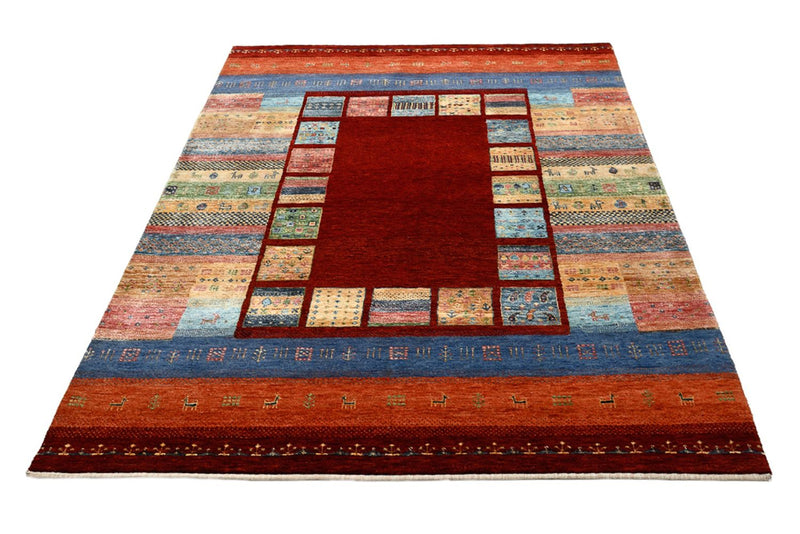 Gabbeh Tapijt - Loribaft Indus - 201 x 155 cm - rood