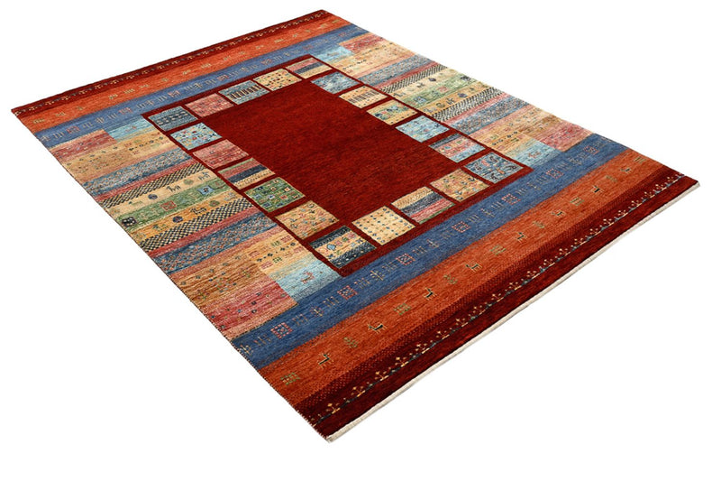 Gabbeh Tapijt - Loribaft Indus - 201 x 155 cm - rood