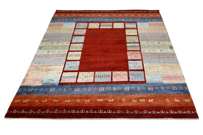 Gabbeh Tapijt - Loribaft Indus - 201 x 155 cm - rood