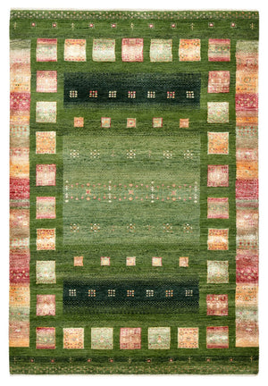 Gabbeh Tapijt - Loribaft Indus - 154 x 105 cm - groen