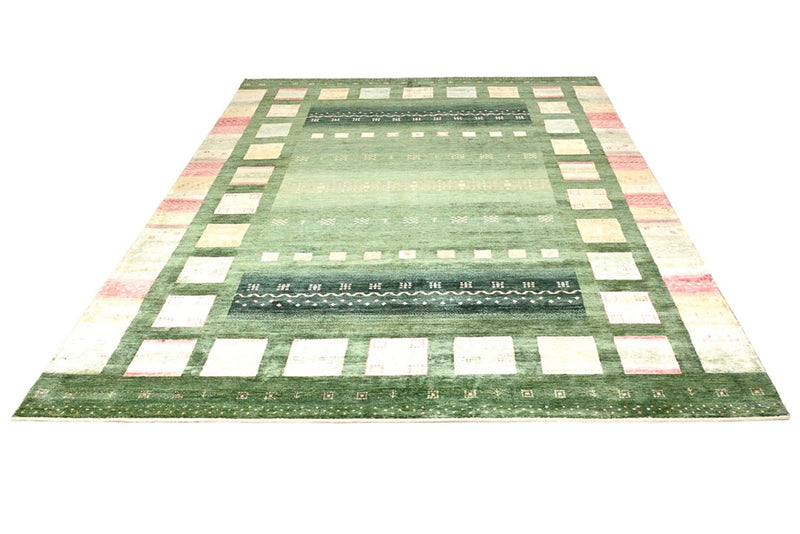 Gabbeh Tapijt - Loribaft Indus - 346 x 245 cm - groen