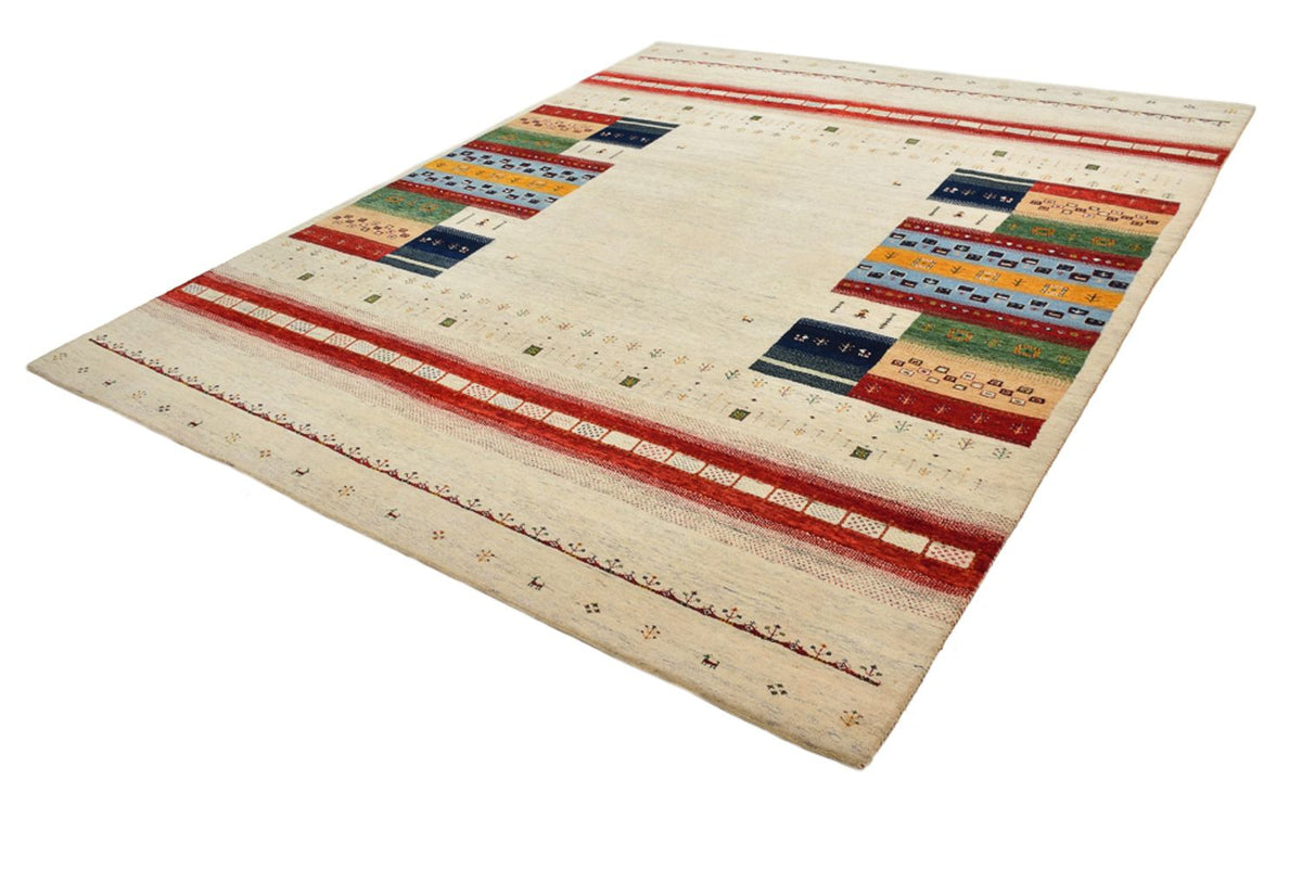 Gabbeh Tapijt - Loribaft Indus - 298 x 249 cm - licht beige