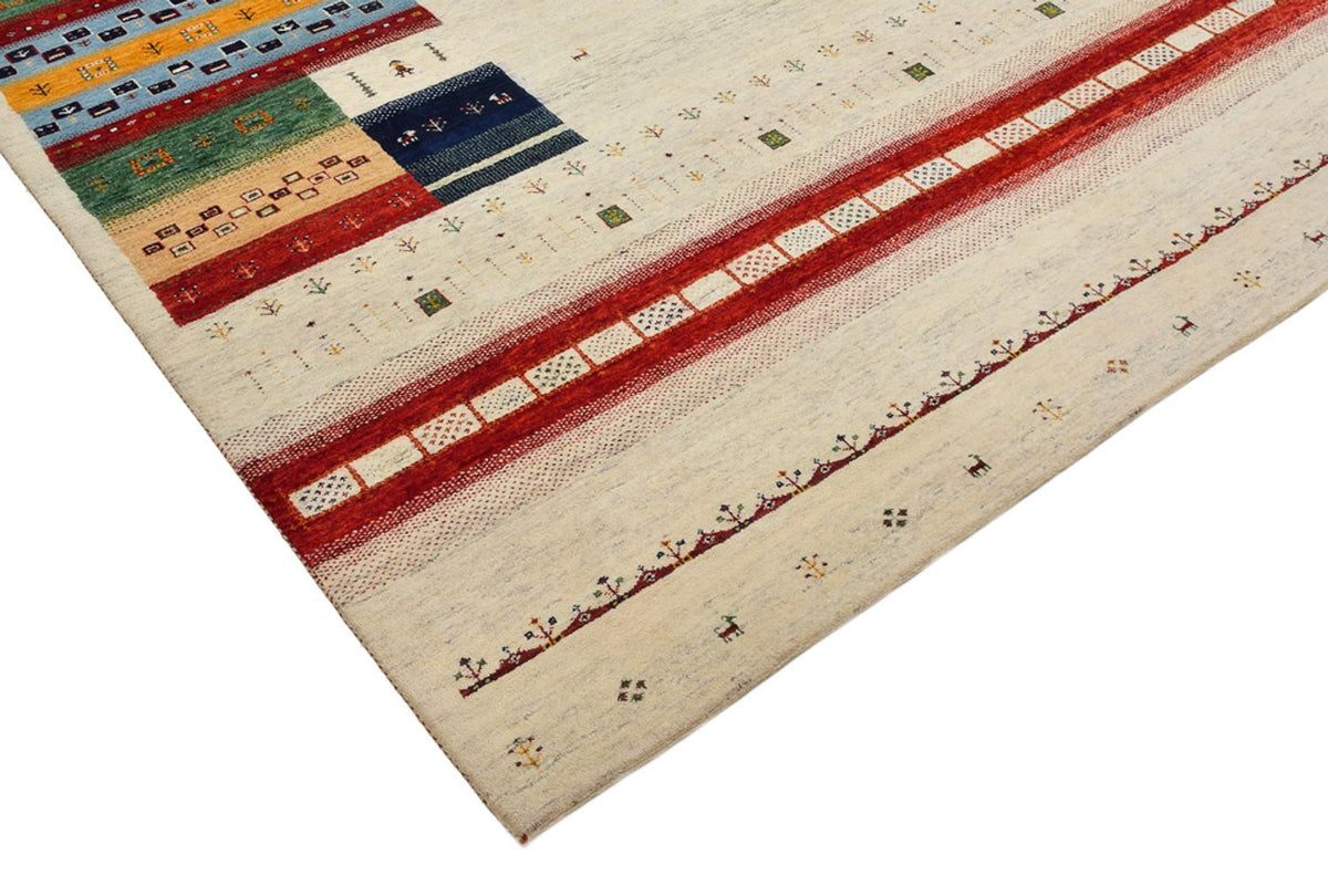 Gabbeh Tapijt - Loribaft Indus - 298 x 249 cm - licht beige