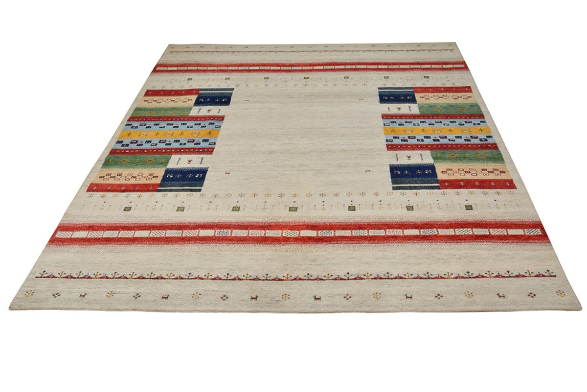 Gabbeh Tapijt - Loribaft Indus - 298 x 249 cm - licht beige