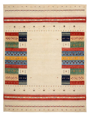 Gabbeh Tapijt - Loribaft Indus - 308 x 246 cm - licht beige