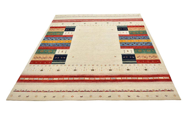 Gabbeh Tapijt - Loribaft Indus - 308 x 246 cm - licht beige