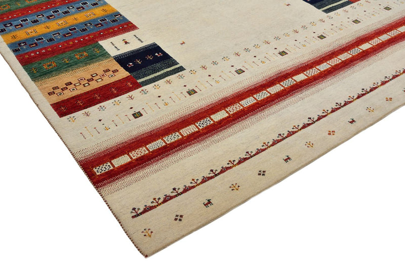 Gabbeh Tapijt - Loribaft Indus - 308 x 246 cm - licht beige