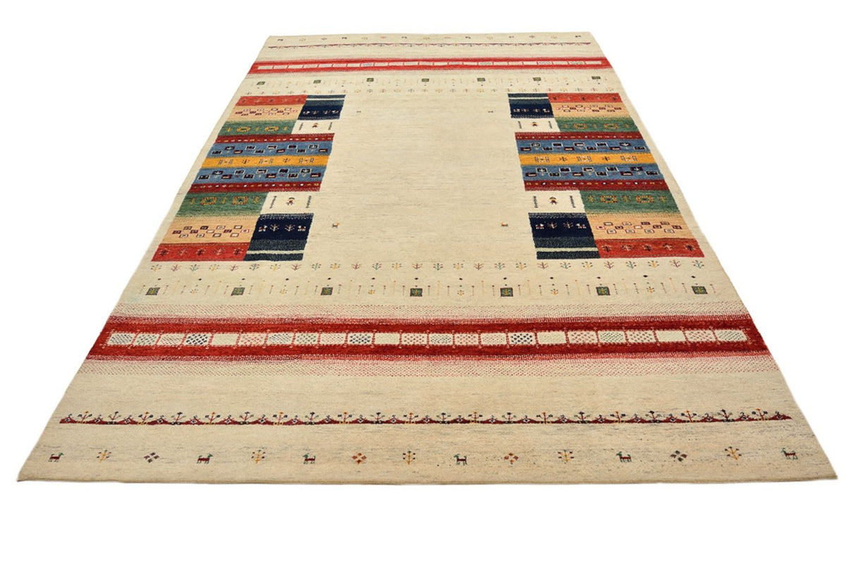 Gabbeh Tapijt - Loribaft Indus - 303 x 205 cm - licht beige