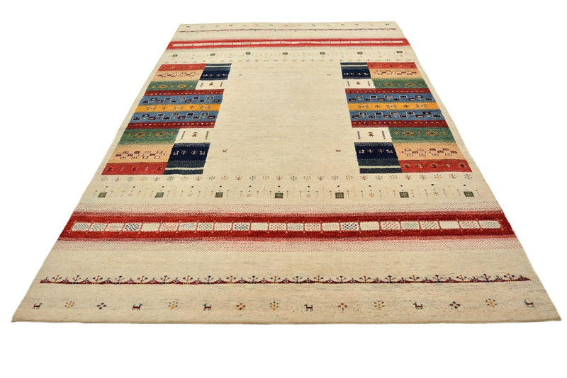 Gabbeh Tapijt - Loribaft Indus - 303 x 205 cm - licht beige