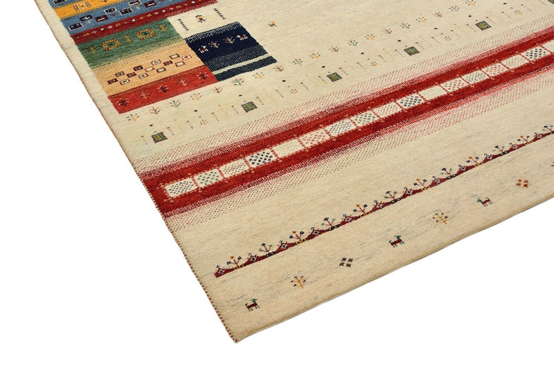 Gabbeh Tapijt - Loribaft Indus - 303 x 205 cm - licht beige