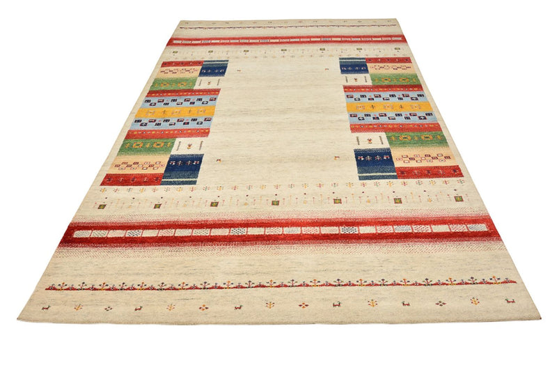 Gabbeh Tapijt - Loribaft Indus - 305 x 198 cm - licht beige