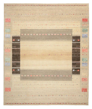 Gabbeh Tapijt - Loribaft Indus - 300 x 253 cm - licht beige