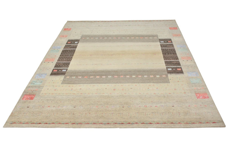 Gabbeh Tapijt - Loribaft Indus - 300 x 253 cm - licht beige