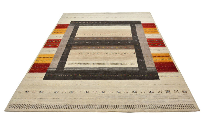 Gabbeh Tapijt - Loribaft Indus - 347 x 254 cm - licht beige