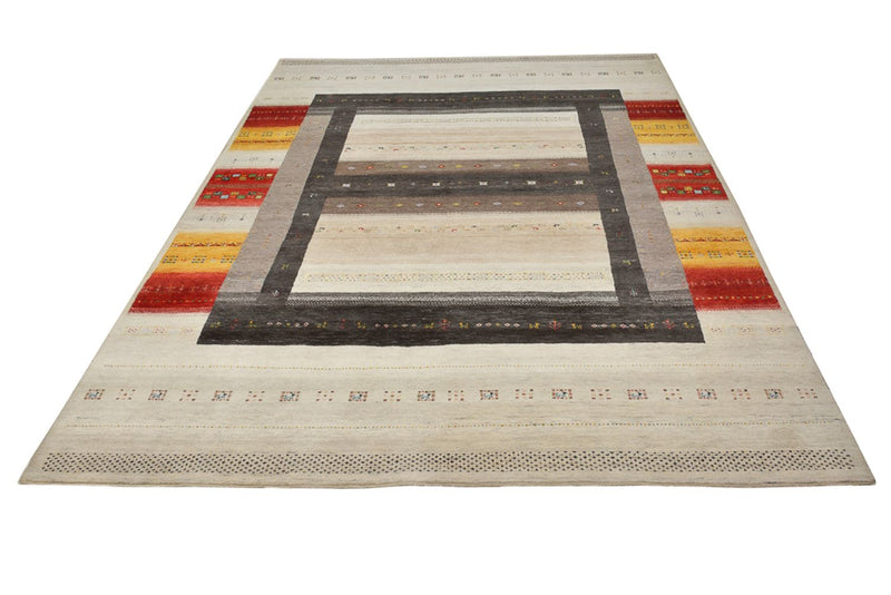 Gabbeh Tapijt - Loribaft Indus - 347 x 254 cm - licht beige