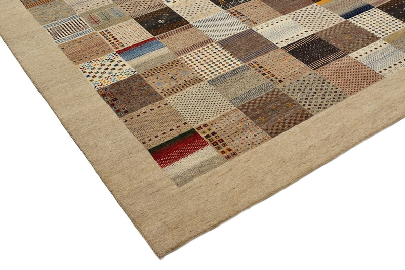 Gabbeh Tapijt - Loribaft Indus - 348 x 248 cm - donker beige