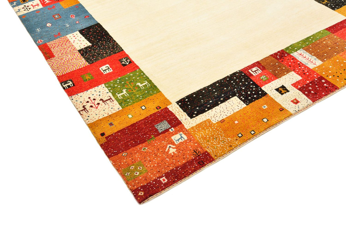 Gabbeh Tapijt - Loribaft Indus - 294 x 207 cm - licht beige