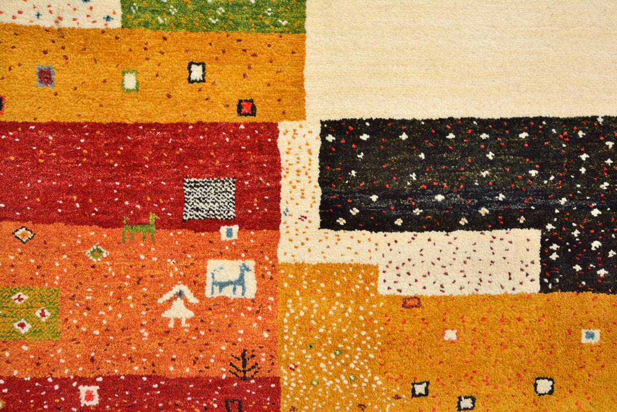 Gabbeh Tapijt - Loribaft Indus - 294 x 207 cm - licht beige