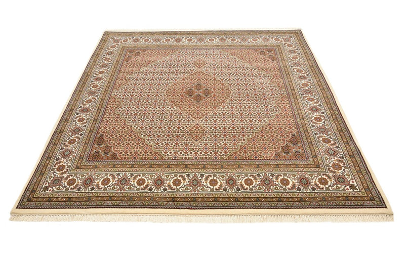 Oosters tapijt - Tabriz vierkant  - 203 x 201 cm - donker beige