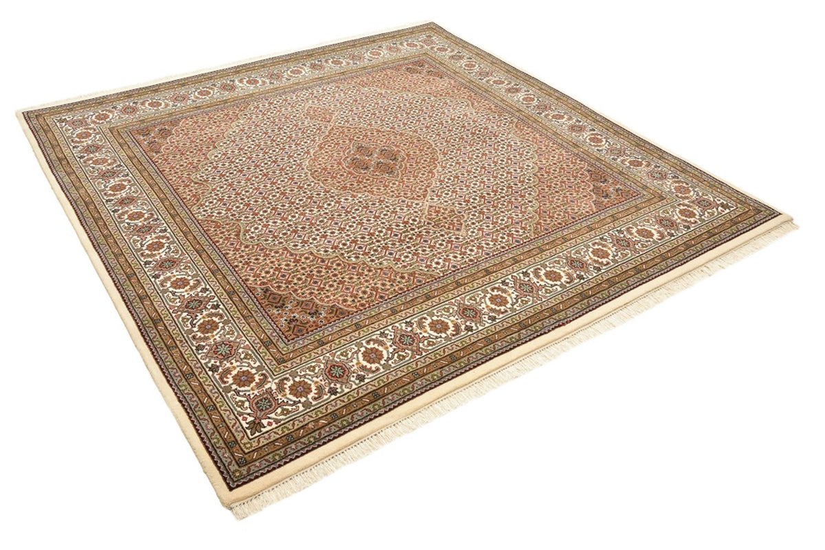 Oosters tapijt - Tabriz vierkant  - 203 x 201 cm - donker beige
