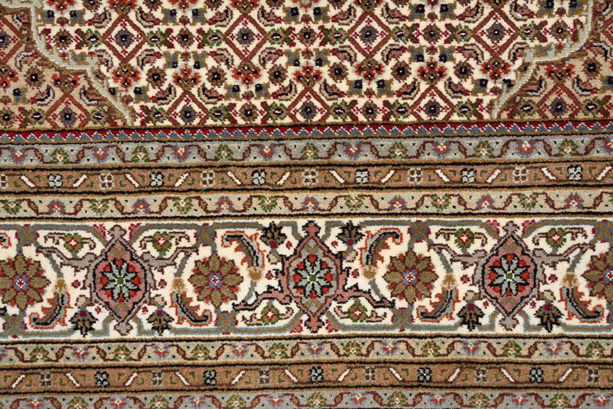 Oosters tapijt - Tabriz vierkant  - 203 x 201 cm - donker beige