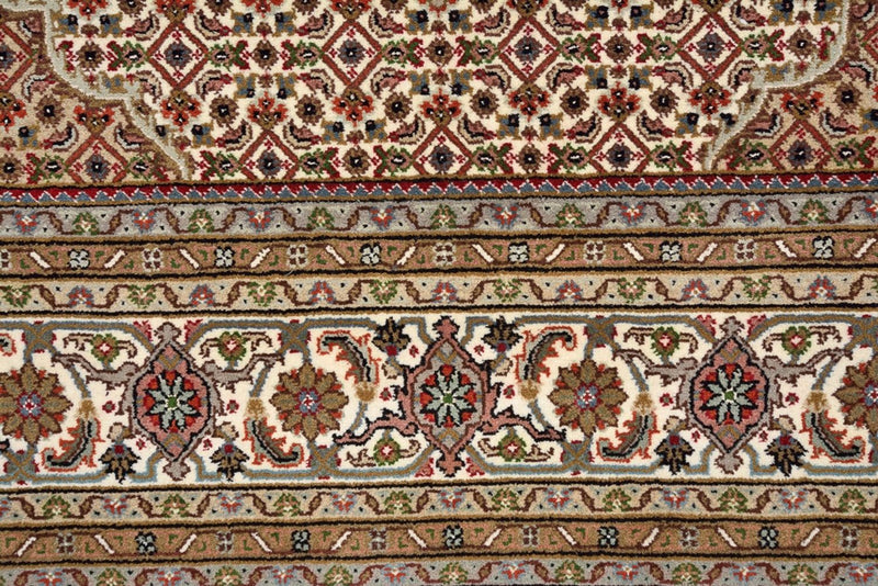 Oosters tapijt - Tabriz vierkant  - 203 x 201 cm - donker beige