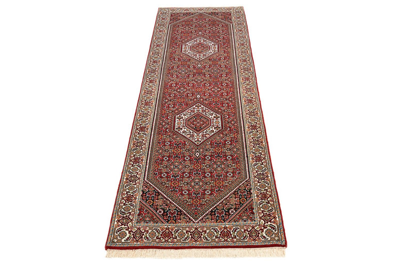 Loper Perzisch tapijt - Bijar - 245 x 79 cm - bordeauxrood