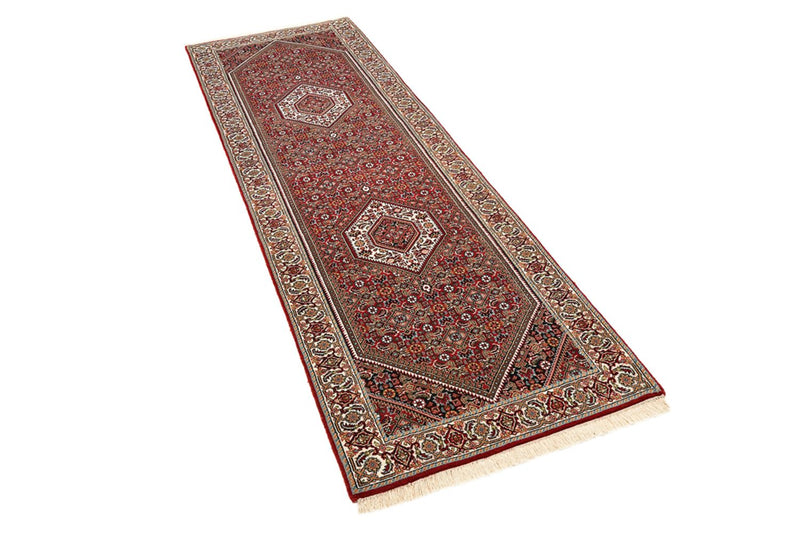 Loper Perzisch tapijt - Bijar - 245 x 79 cm - bordeauxrood