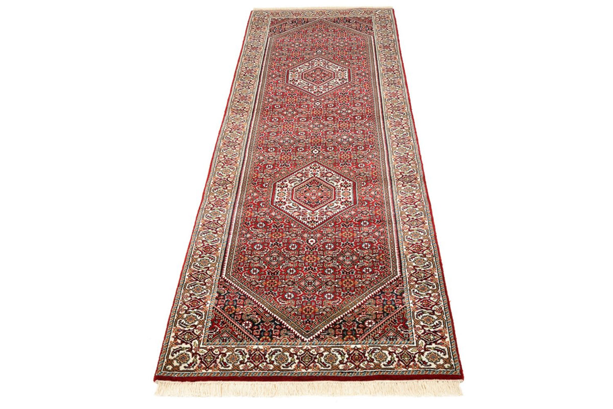 Loper Perzisch tapijt - Bijar - 245 x 79 cm - bordeauxrood