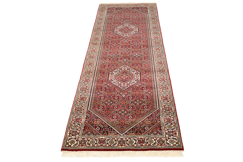 Loper Perzisch tapijt - Bijar - 245 x 79 cm - bordeauxrood