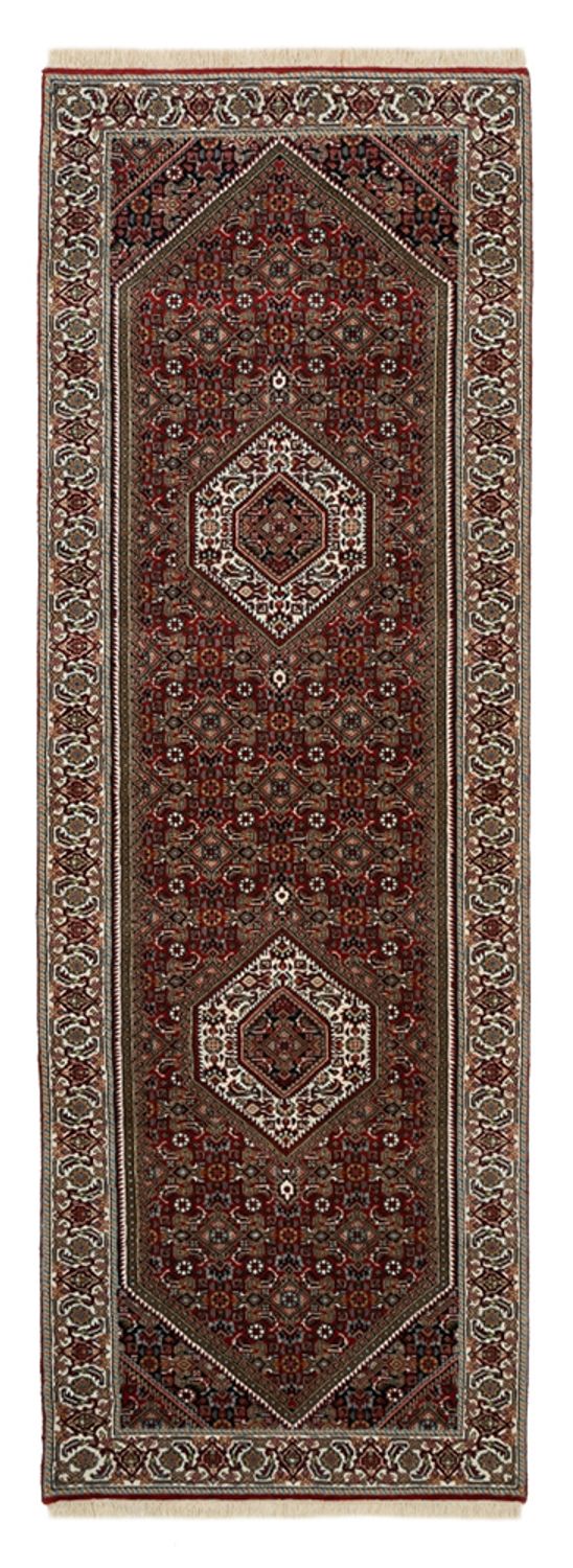Loper Perzisch tapijt - Bijar - 246 x 79 cm - bordeauxrood