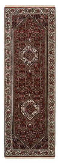 Loper Perzisch tapijt - Bijar - 246 x 79 cm - bordeauxrood
