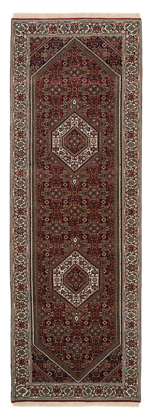 Loper Perzisch tapijt - Bijar - 246 x 79 cm - bordeauxrood
