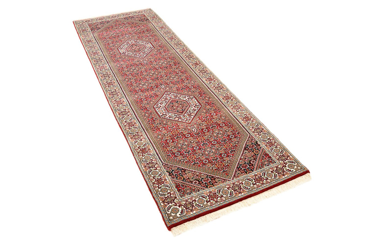 Loper Perzisch tapijt - Bijar - 246 x 79 cm - bordeauxrood
